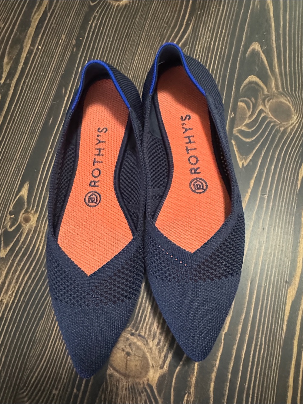 Rothy's Women's Navy Pointed Knit Flats